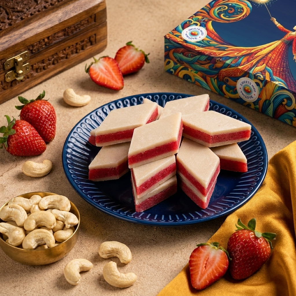 Strawberry KajuKatli