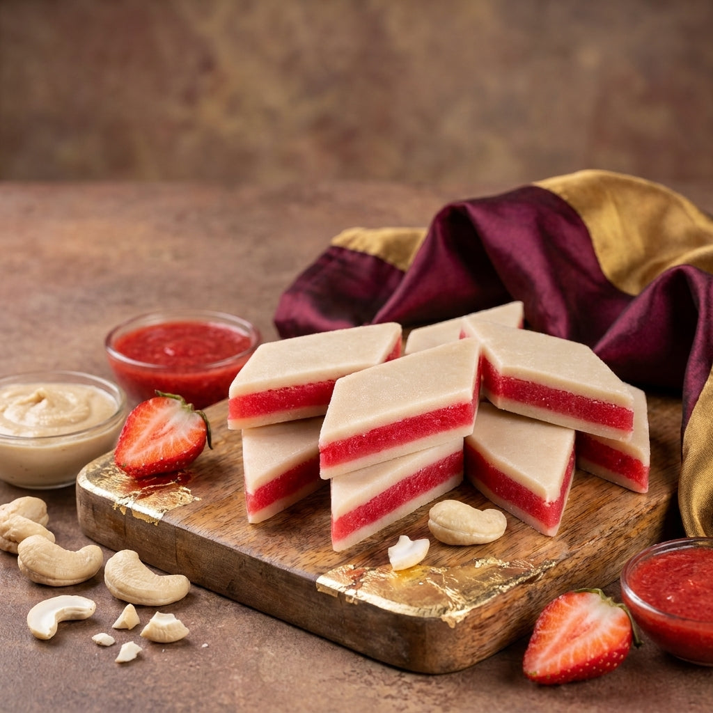 Strawberry KajuKatli